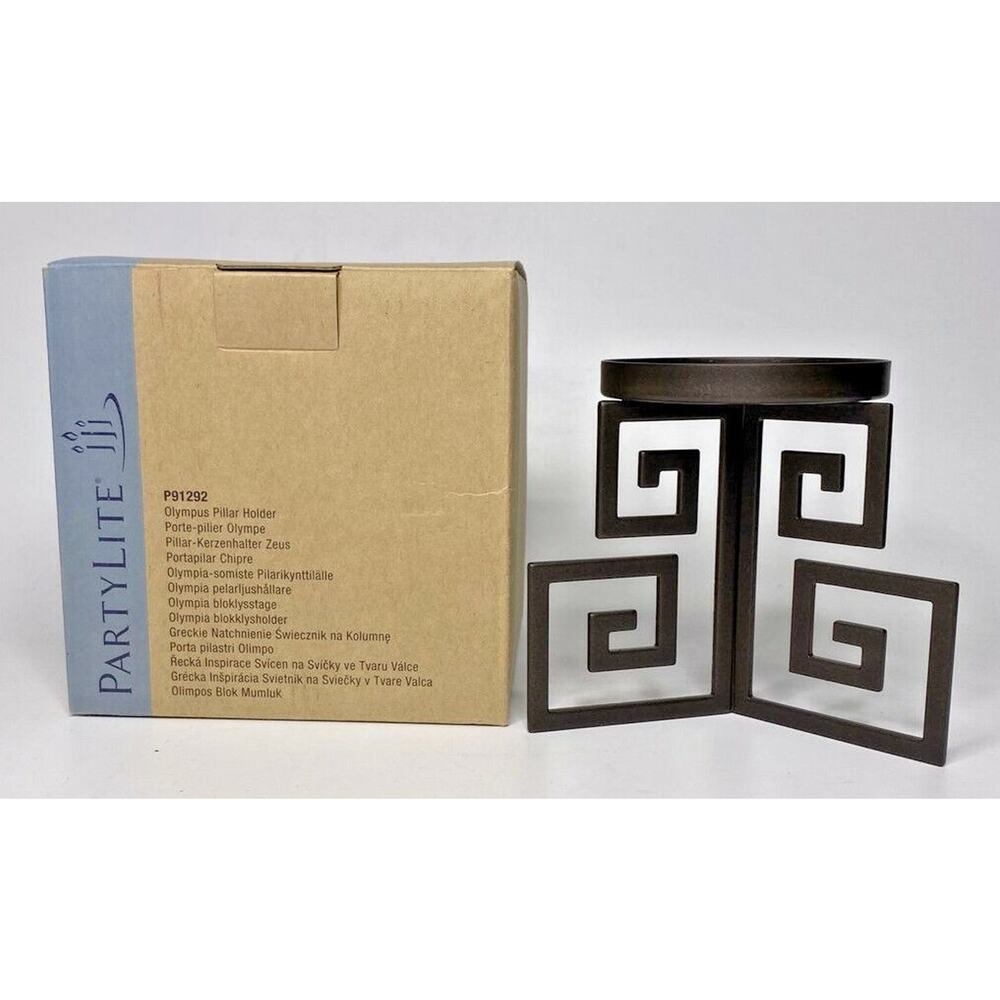 PartyLite Olympus Pillar Candle Holder Retired NIB‎ P19C/P91292